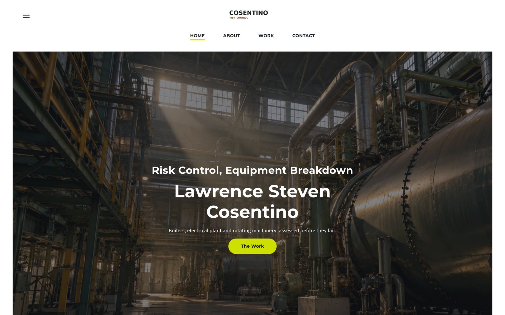 Website built for Lawrence Steven Cosentino