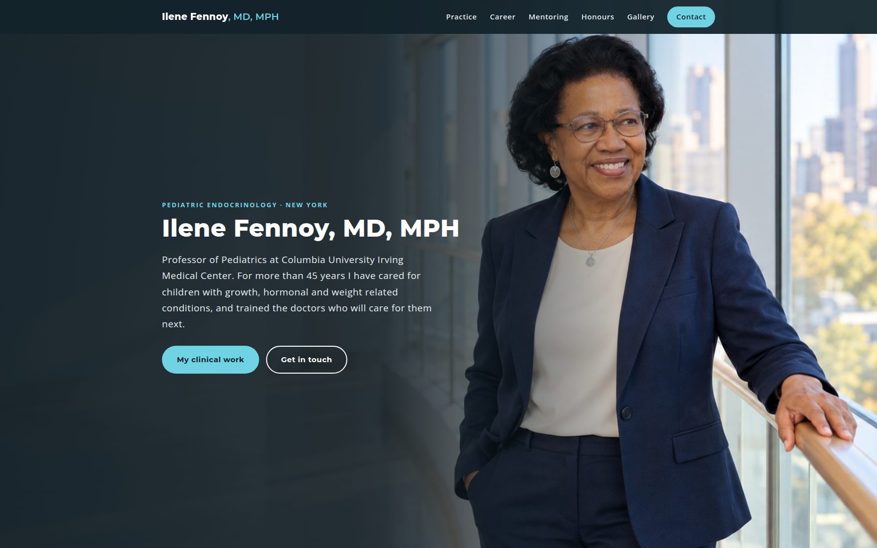 Website built for Ilene Fennoy, MD, MPH