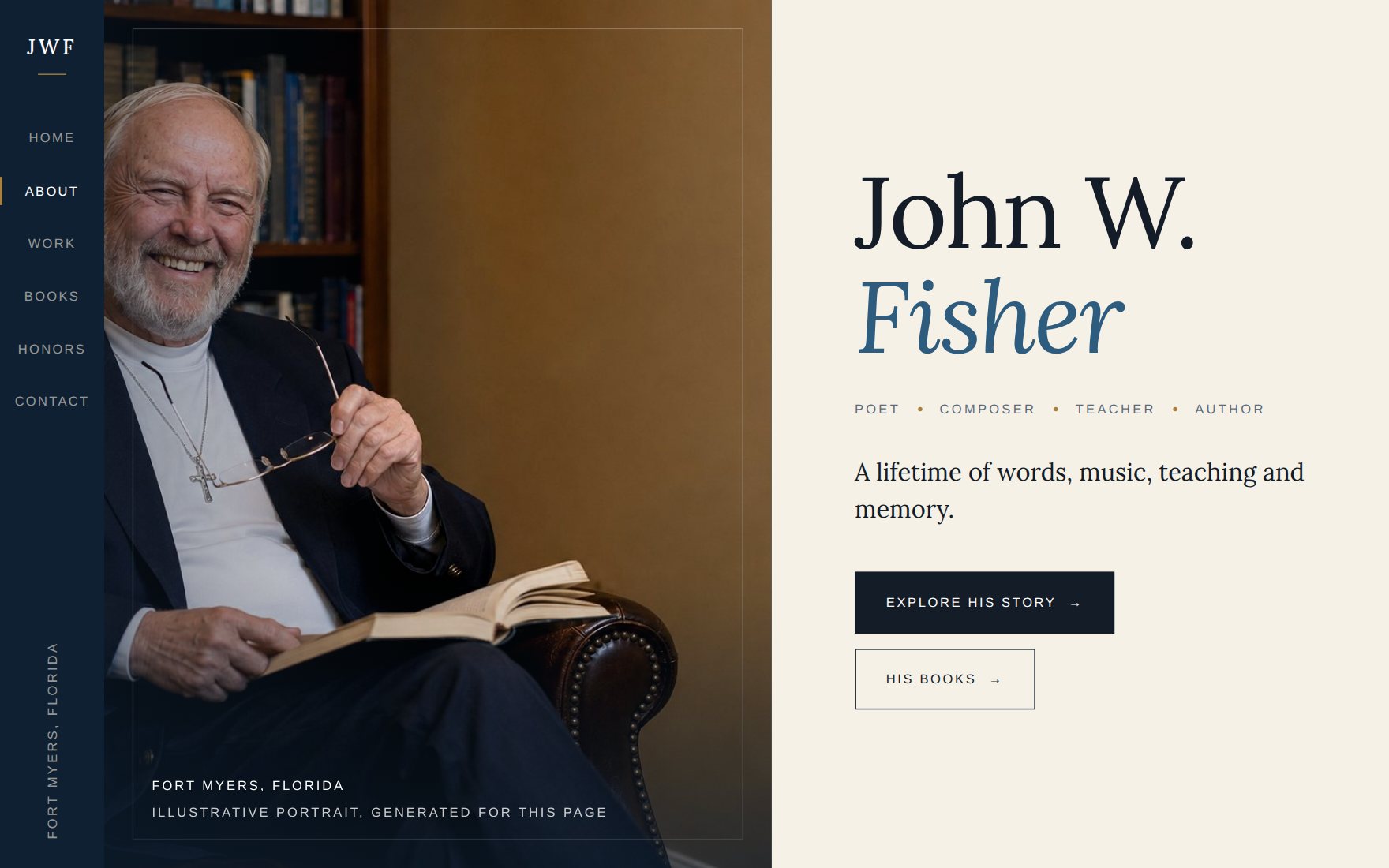 Website built for John W. Fisher