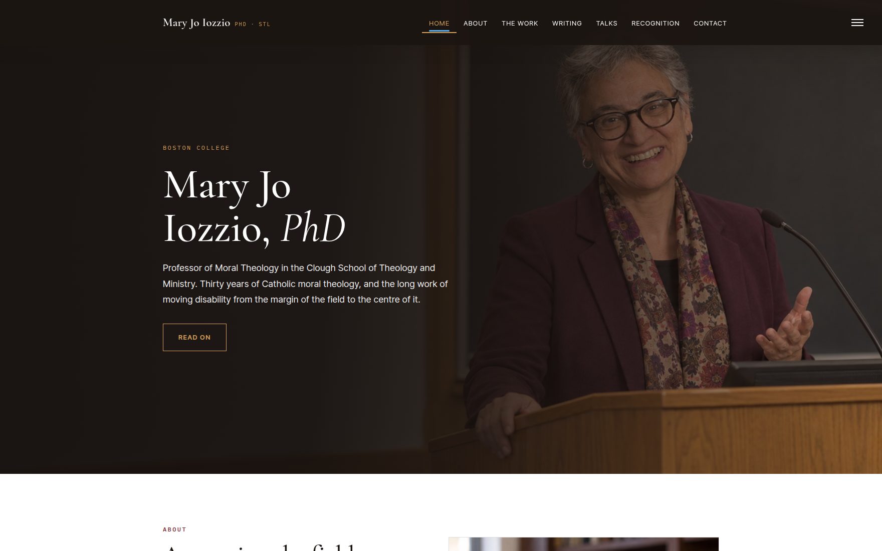 Website built for Mary Jo Iozzio, PhD, STL