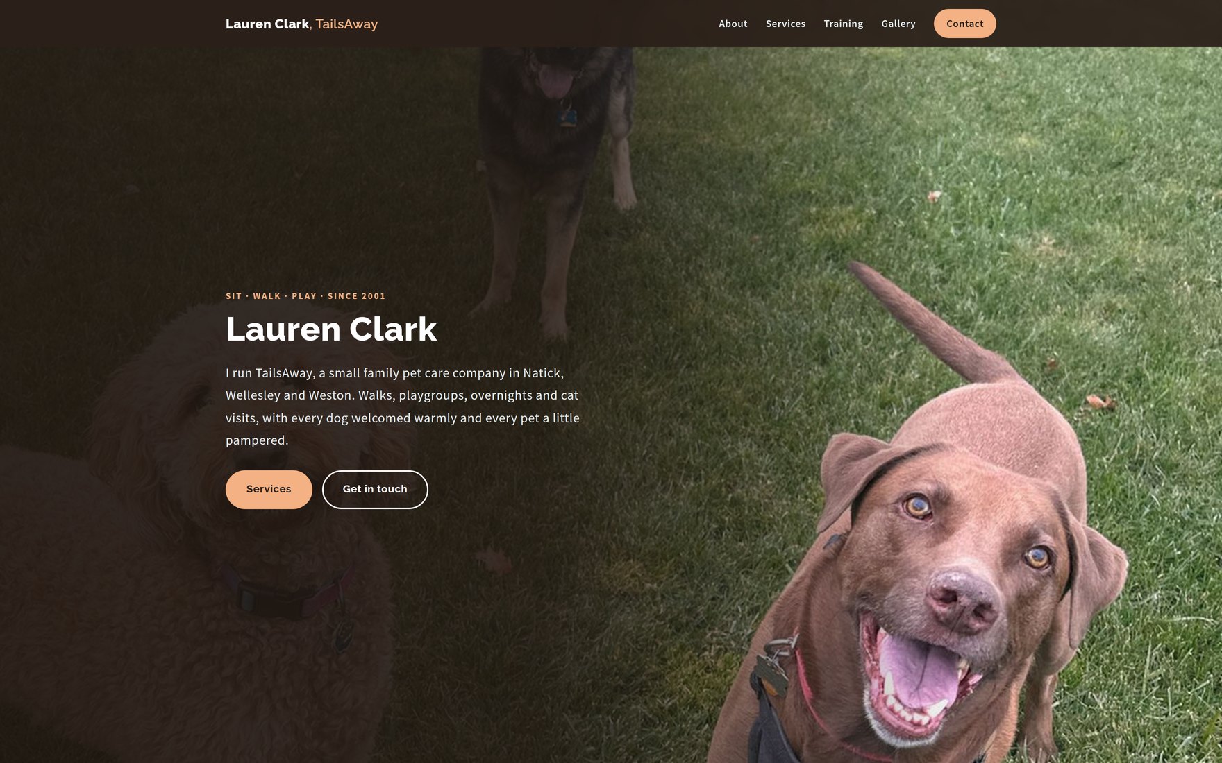 Website built for Lauren Clark