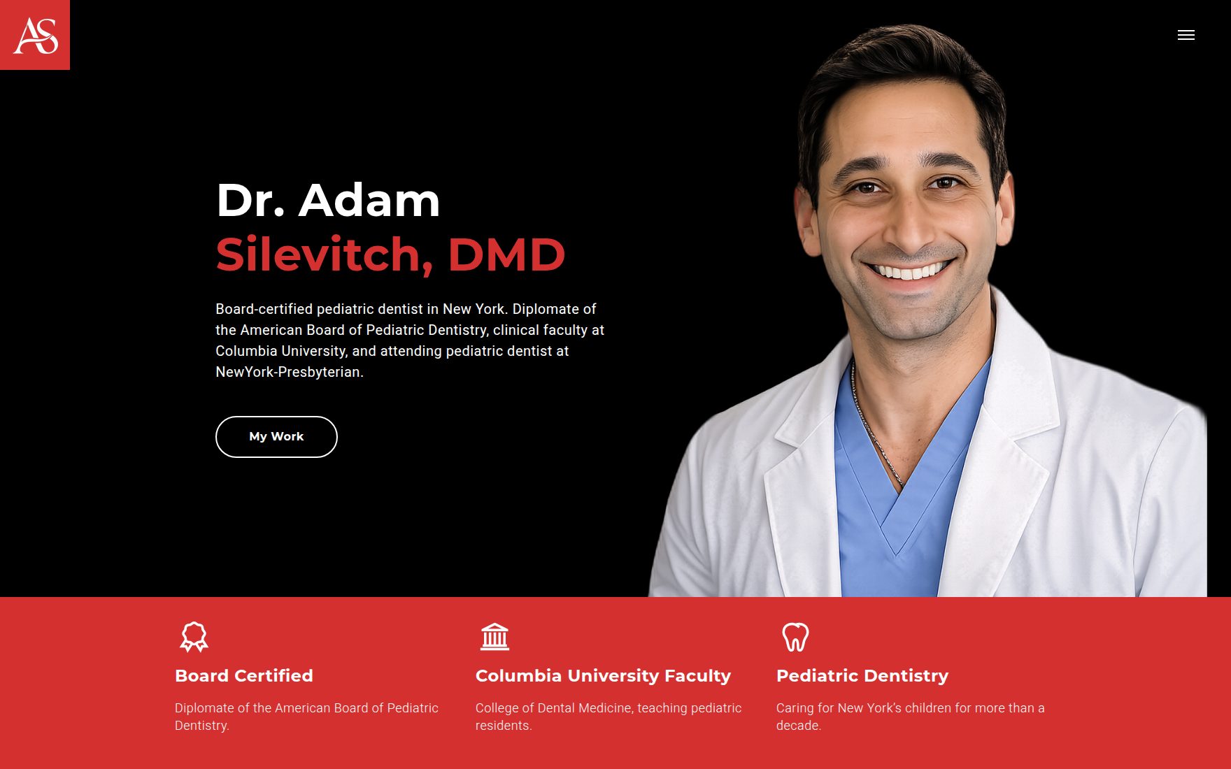 Website built for Dr. Adam Silevitch, DMD