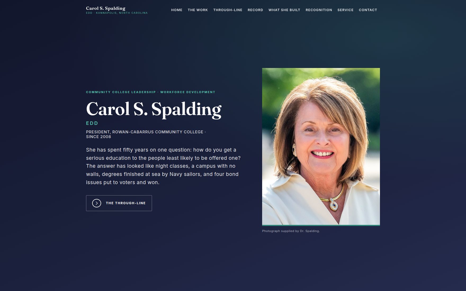 Website built for Carol S. Spalding, EdD