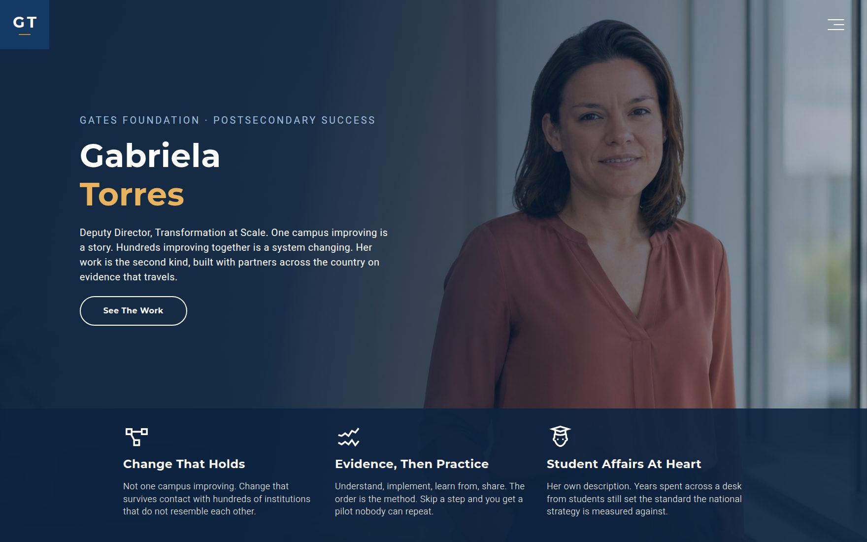 Website built for Gabriela Torres