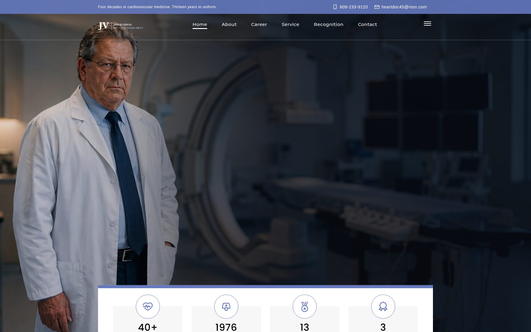Website built for Jared Videll, DO