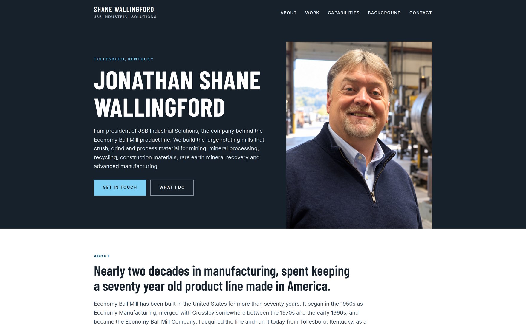 Website built for Jonathan Shane Wallingford