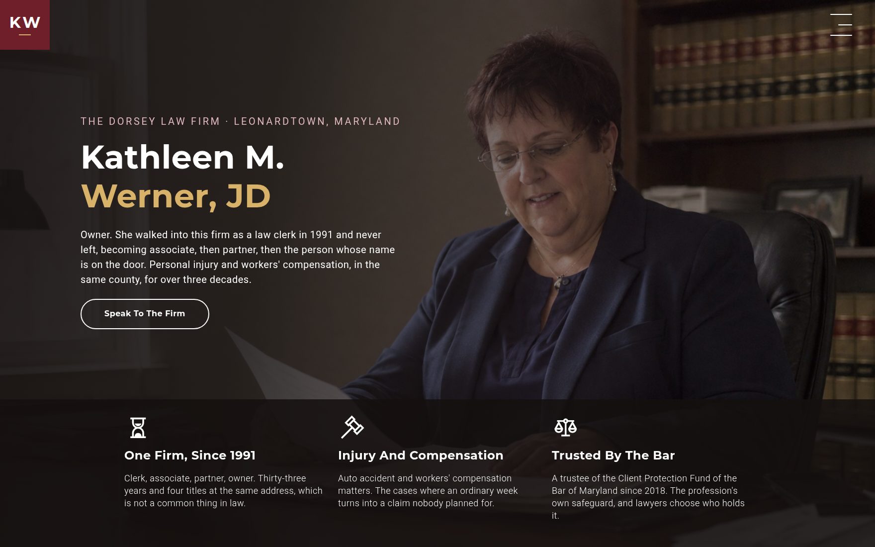 Website built for Kathleen M. Werner, JD